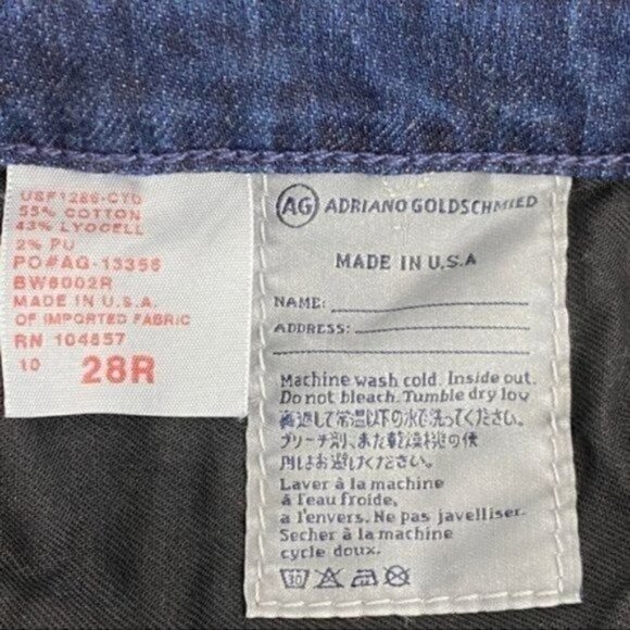 Ag The Stevie slim straight blue jeans 28 R - Picture 14 of 14